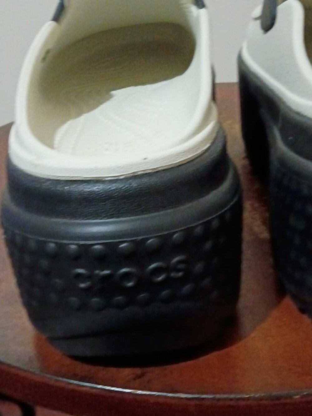 Crocs Stomp Loafer Platform Clogs White Black Women's Size 7 Women's 2099371HR - Picture 5 of 13